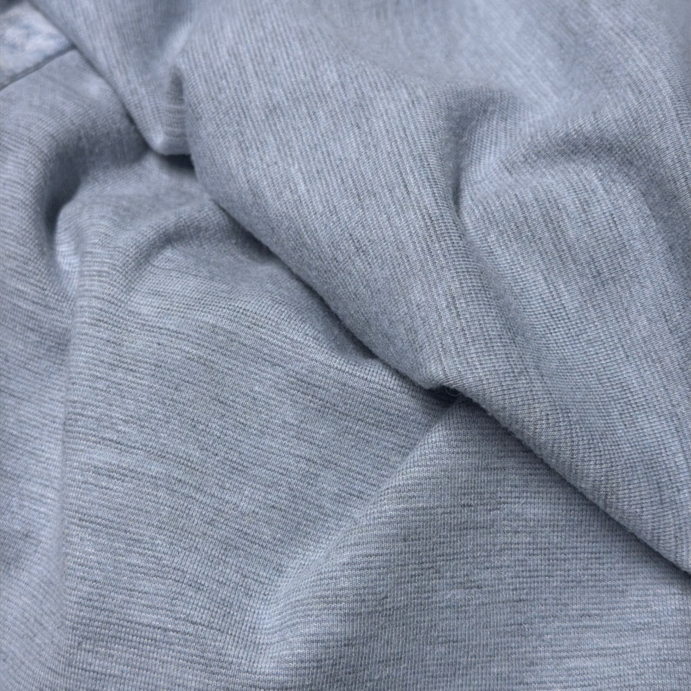 Faherty Legend Sweater Shirt Mens Medium Blue Grey Knit Flannel Stretch Button - Picture 5 of 11